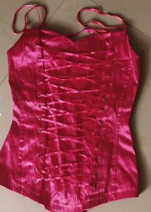 Shiny Pink Corset Top