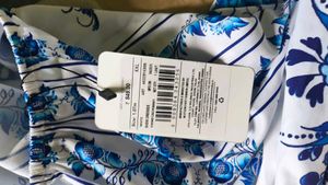 SHEIN Blue Floral Print Dress Material