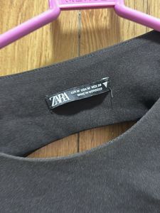 Black Lace-Up Back Mini Dress