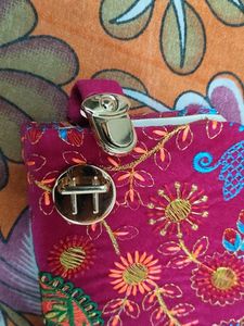 Embroidered Ethnic Clutch Wallet (Purple 💜) – Sty