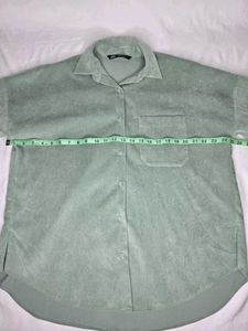 ZARA FINE-WALED CORDUROY OVERSIZED SHIRT