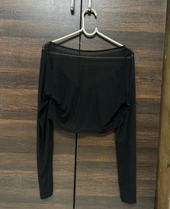 Black Mesh Corset Top