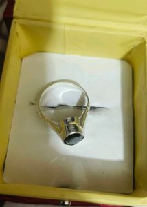 Elegant Black Stone Ring pure silver