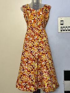 Patterned Midi Dress