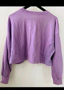Purple Cropped Sweatshirt