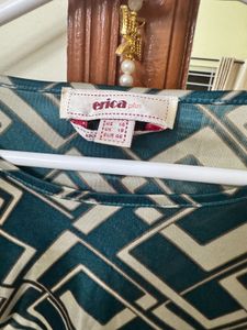 Chic Geometric Print Tunic Top
