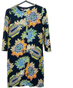 zudio Navy Blue Floral &amp; Paisley Design kurta