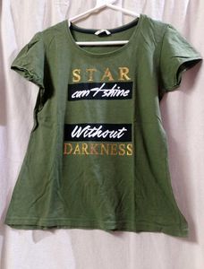 Olive Green Graphic Tee