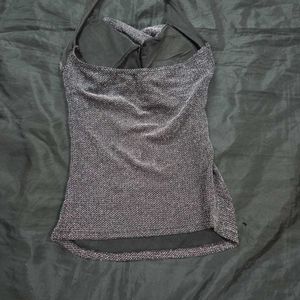 halter neck y2k party top shimmer /pinterest