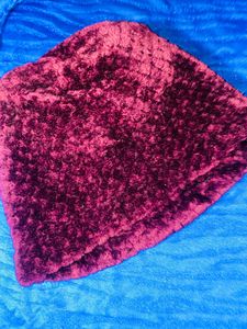 Burgundy Plush Scarf