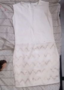 White Sleeveless Mini Dress