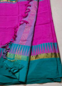 Vibrant Pink &amp; Teal Saree