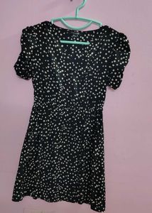 Polka Dot Mini black Dress