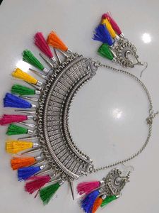 Bohemian Tassel Necklace & Earring Set