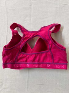 Floret Sports Gym Pink Bra