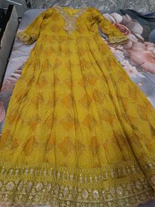 Vibrant Yellow Embroidered Kurta