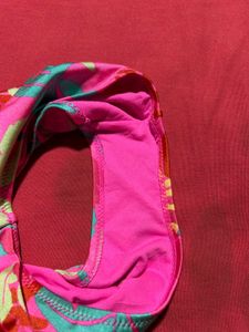 Pink Floral Cut-Out Swimsuit – 10-11 Years