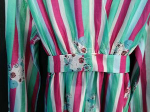 🌈 Stylish Striped Short Jumpsuit Polyester Size S