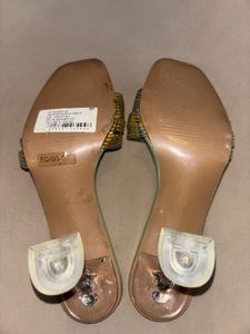 Chic Mint Square Toe Heels