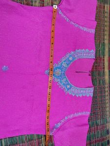 Vibrant Pink Embroidered Kurta