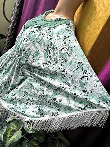 Bohemian Green Floral Kaftan Kurti