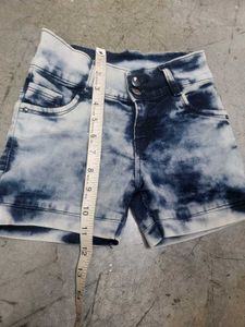 Acid Wash Denim Shorts