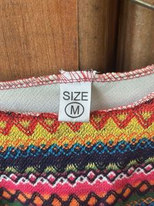 Colorful Patterned Crop Top