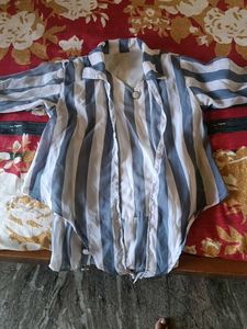 Striped Sheer Blouse