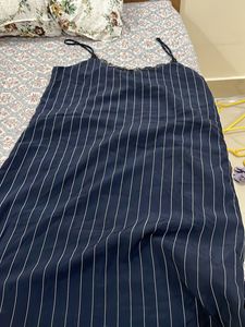 Navy Blue Pinstripe Cami nighty