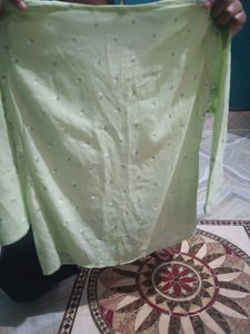 Grey And Lime Green Top