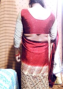 With Blouse Crepe Saree