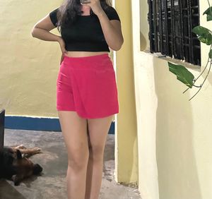 Stylish Pink Skirt Shorts