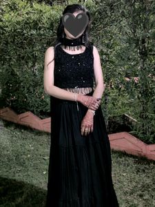 Party Wear Black Lehenga
