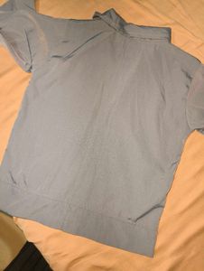 Zip-Up Collared Shirt