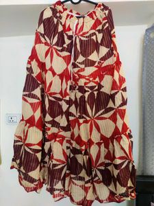Bohemian Print Tiered Maxi Skirt