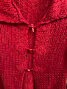 Red Knit Cardigan