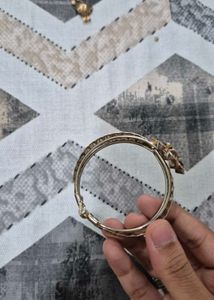 Sparkling Gold Bangle with Stones