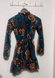 Boho Floral Print Mini Dress