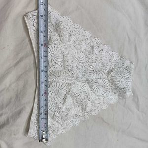 White🅾️ Lace Briefs