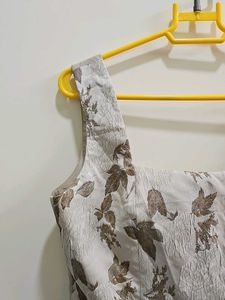 Floral Beige Corset with boning