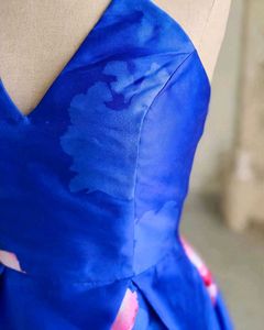 Stunning Royal Blue Floral Print Gown