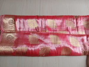 Completely New Elegant Pink Silk Saree