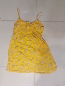 Beautiful  Yellow Mini Dress
