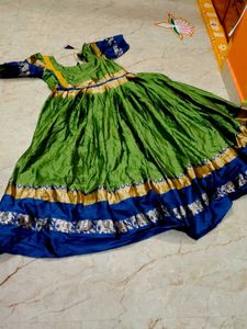 Beautiful Green Ethnic Gown HAND STICHED, NEW DRES