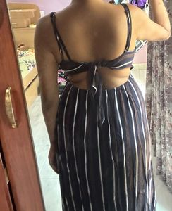 vertical striped beach dress