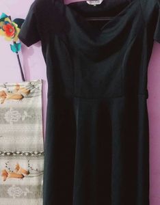 Black Colour Middi Dress