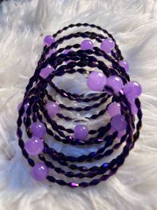 Purple Beaded Wrap Bracelet