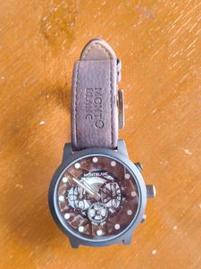 Montblanc Brown Leather Strap Watch