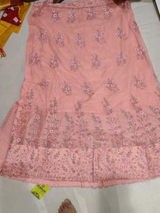 Beautiful Pink Embroidered Lehenga Skirt