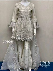 Pakistani suit with peplan skirt